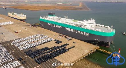 复工复产后首批582辆商品车装船出口 天津港助力长城汽车开拓南美市场